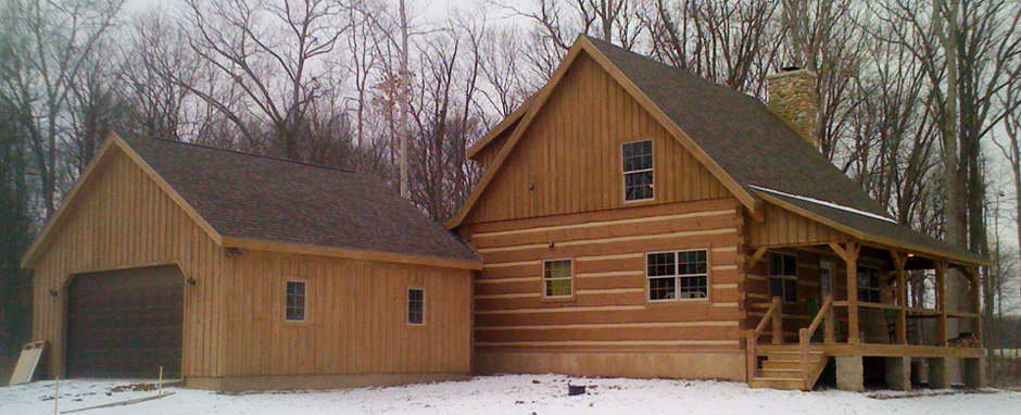 photo of log home